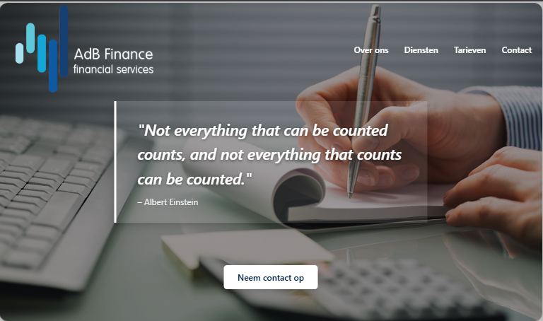 ADB Finance website screenshot